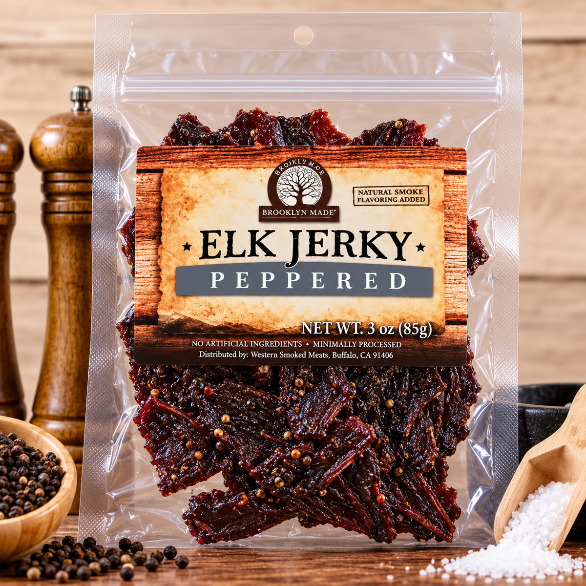 Peppered Elk Jerky