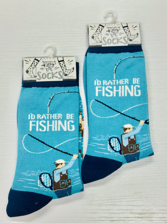 I'd Rather Be Fishing Socks
