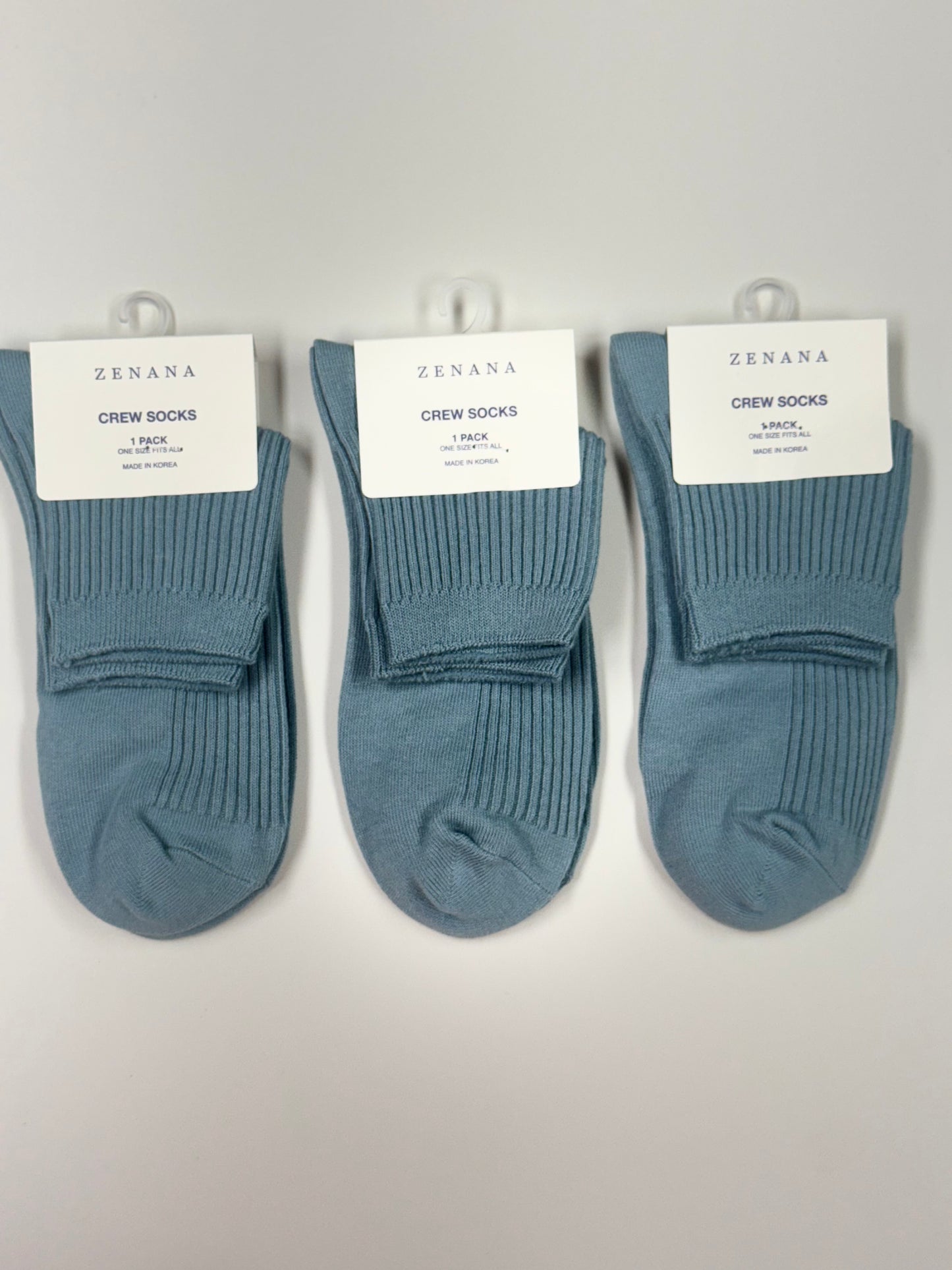 Ribbed Crew Socks | Zenana