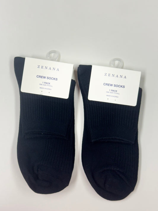 Ribbed Crew Socks | Zenana