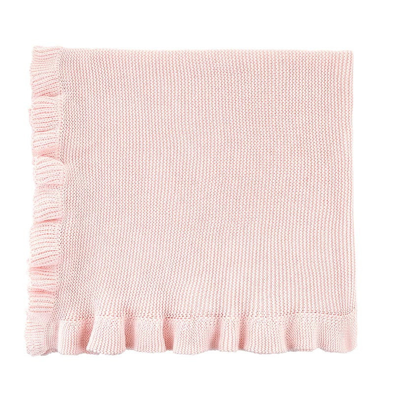 Knit Ruffle Baby Blanket