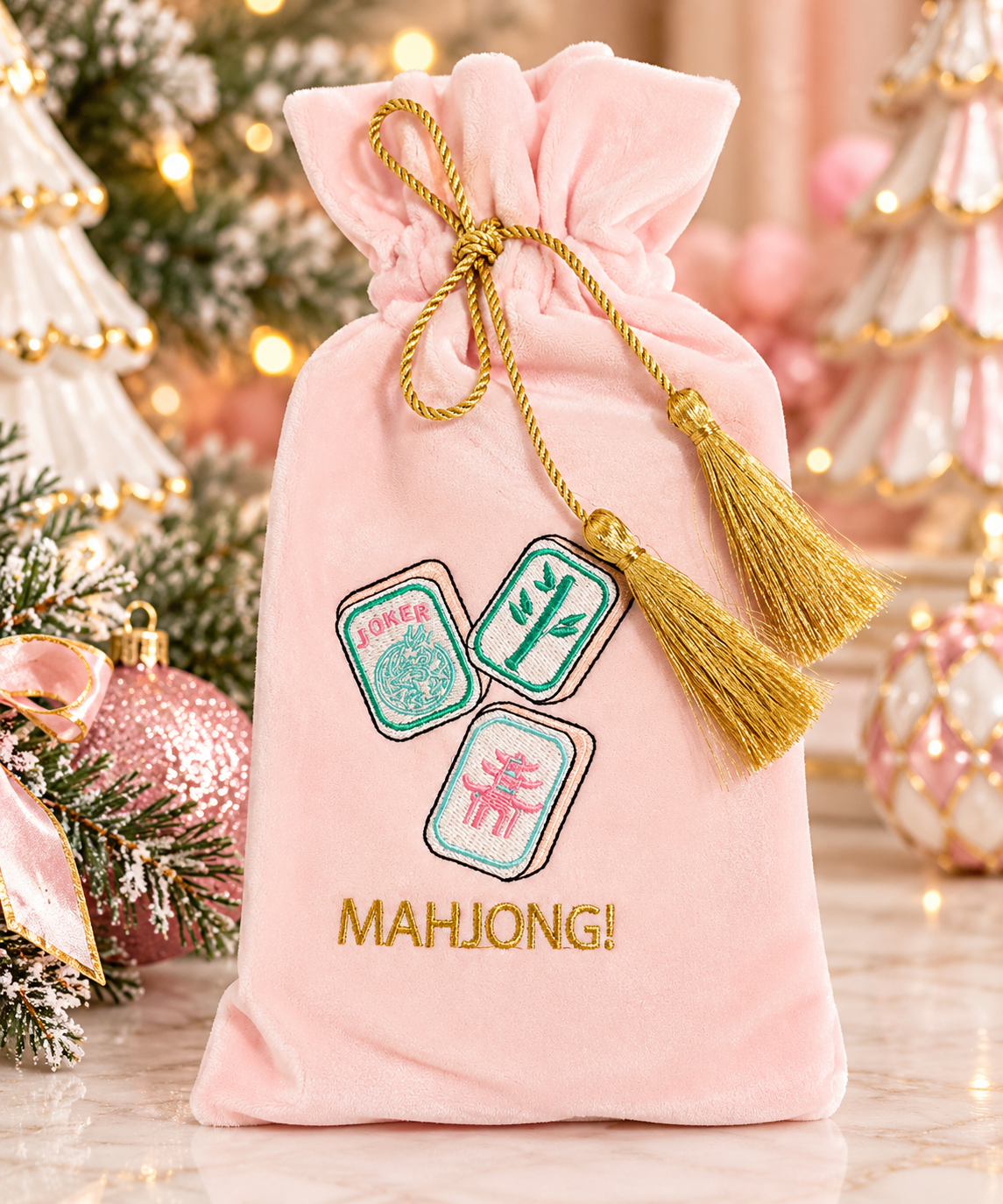 Velvet Mahjong Gift Bag