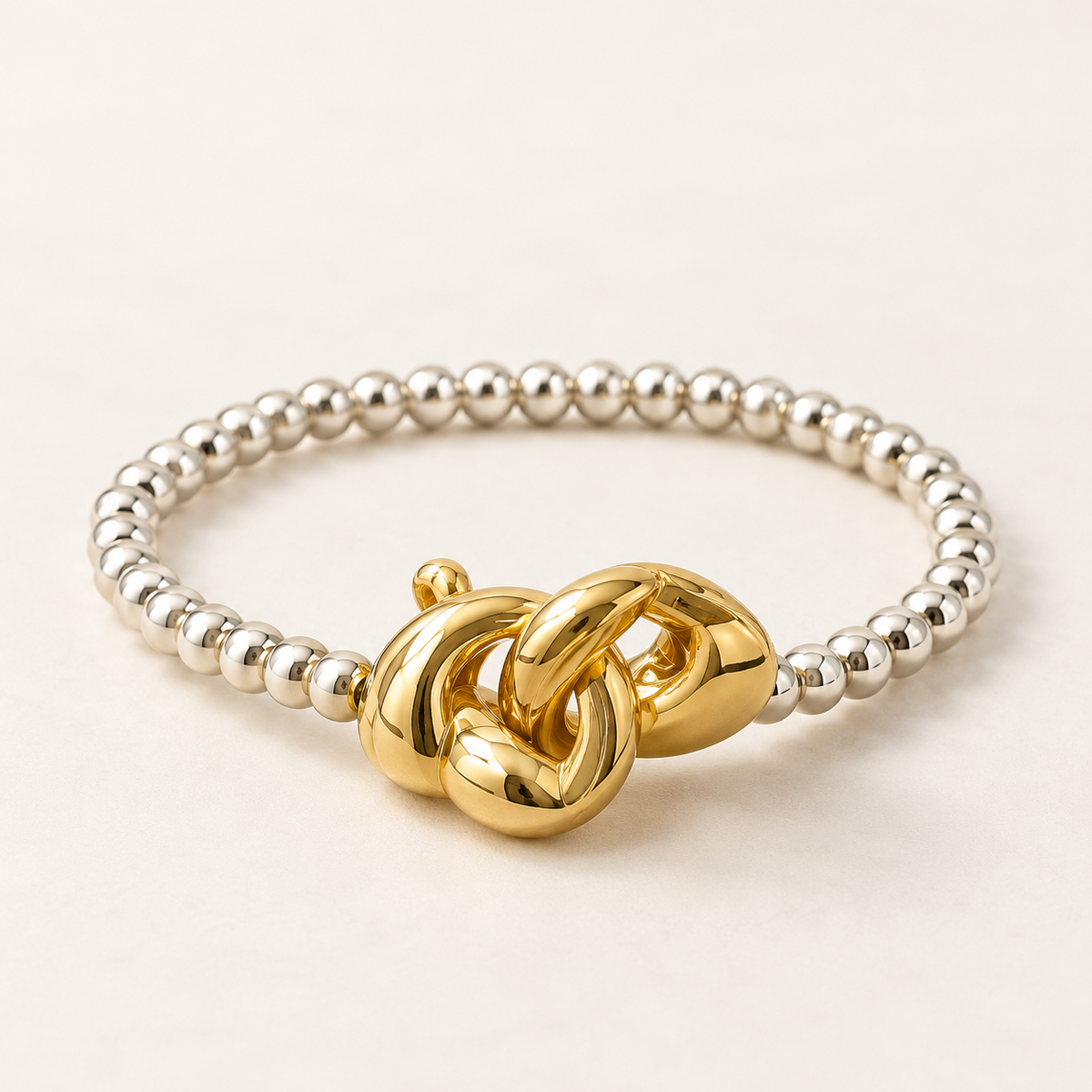 Golden Knot Beaded Bracelet