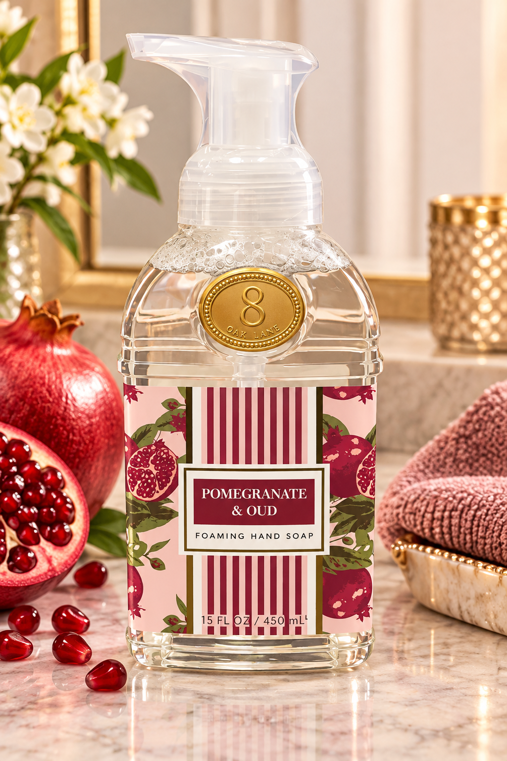 Pomegranate & Oud Hand Soap | 8 Oak Lane