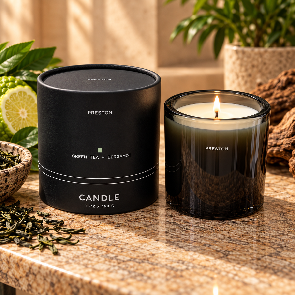 Preston Candle | Green Tea & Bergamot