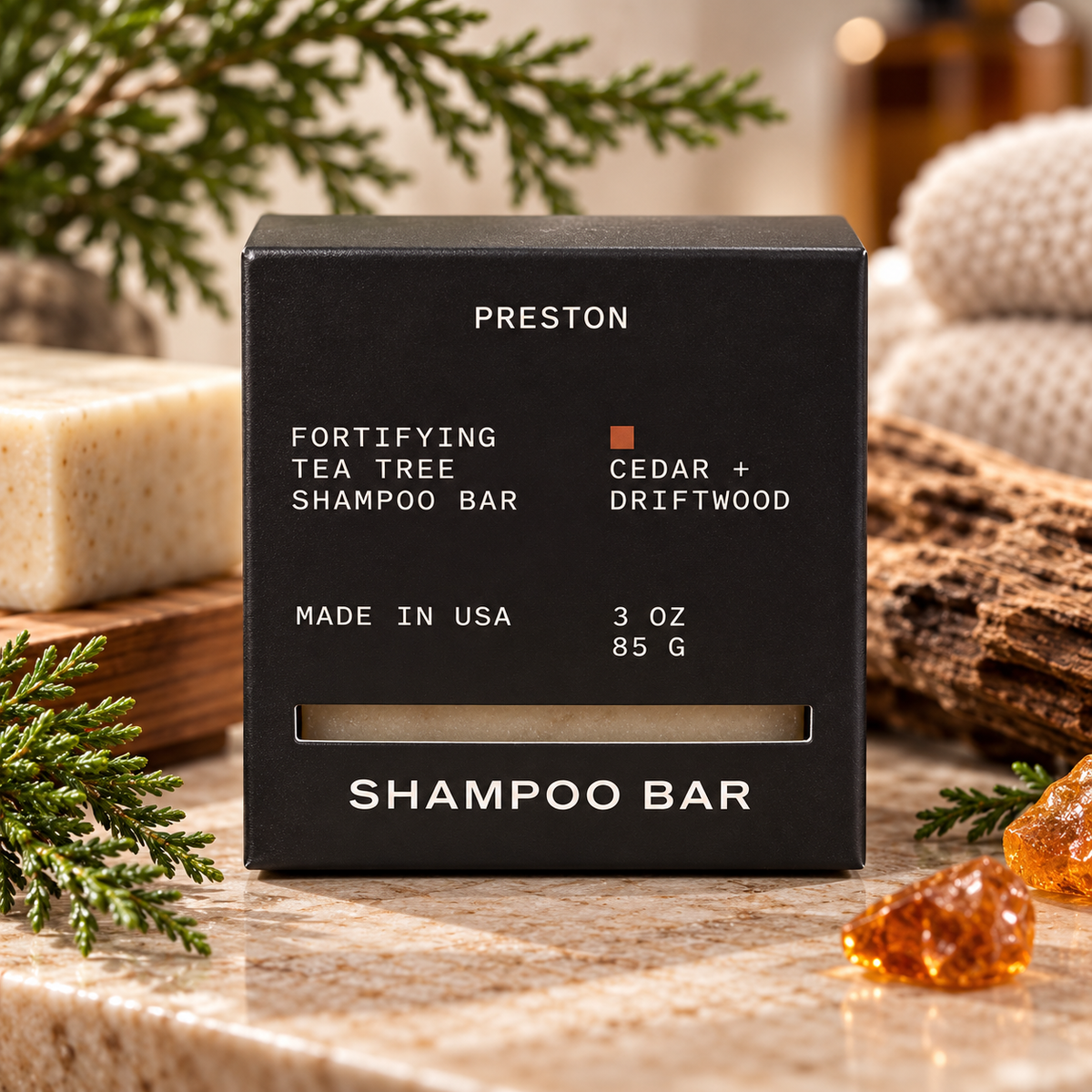 Preston Shampoo Bar | Cedar & Driftwood