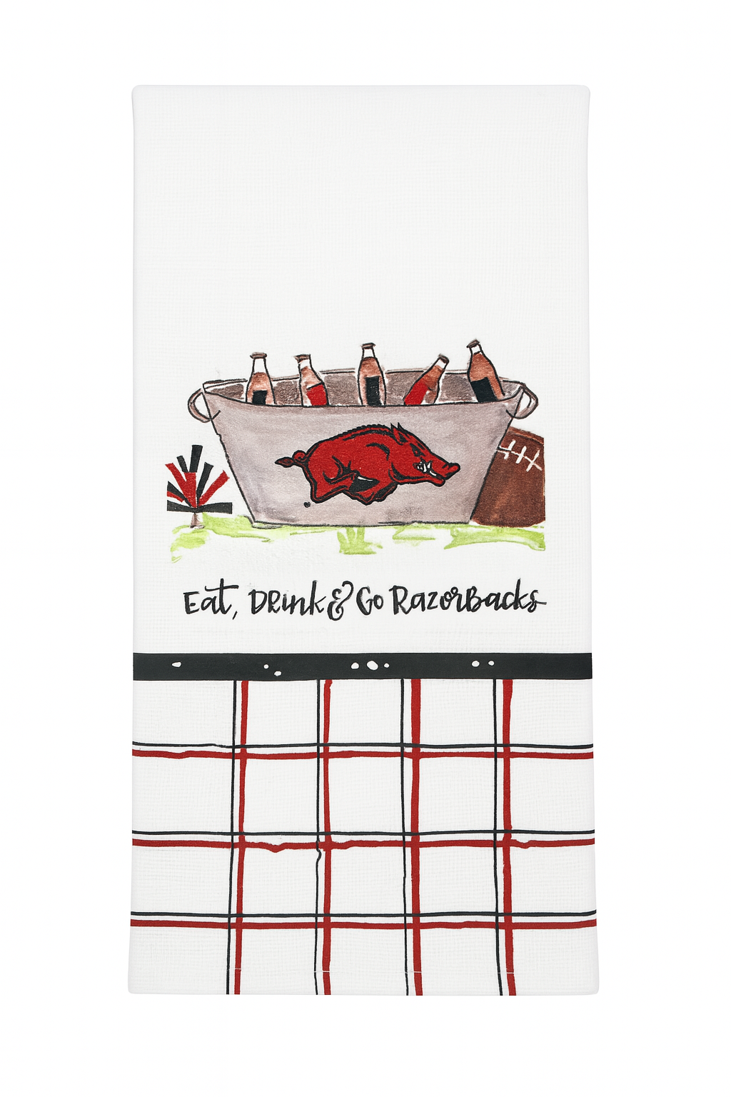 Eat, Drink & Go Razorbacks Dish Towel