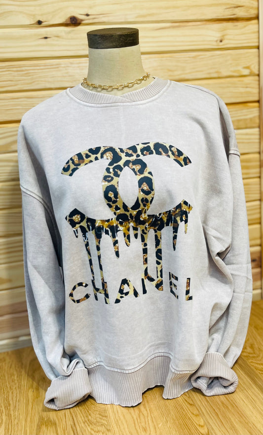 Leopard Drip Sweatshirt