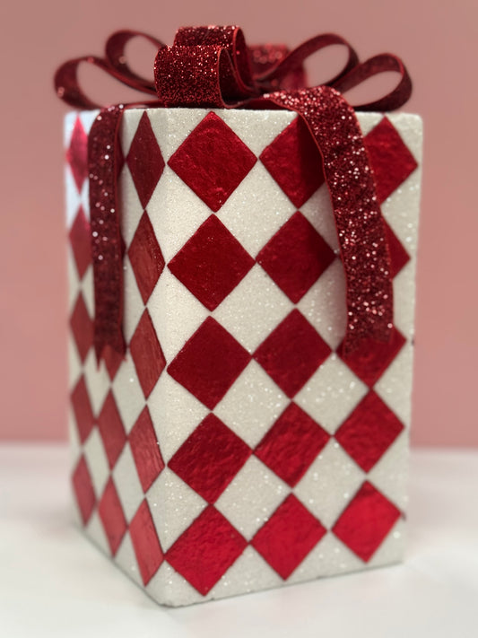 Red Checked Gift Box