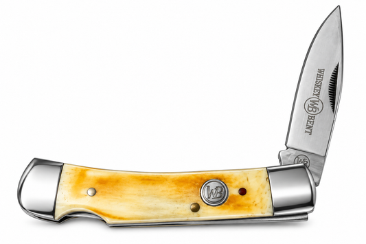 Burnt Bone Lock Knife