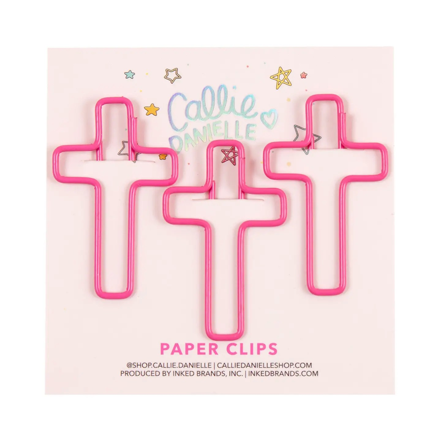 Pink Cross Paperclips | Callie Danielle