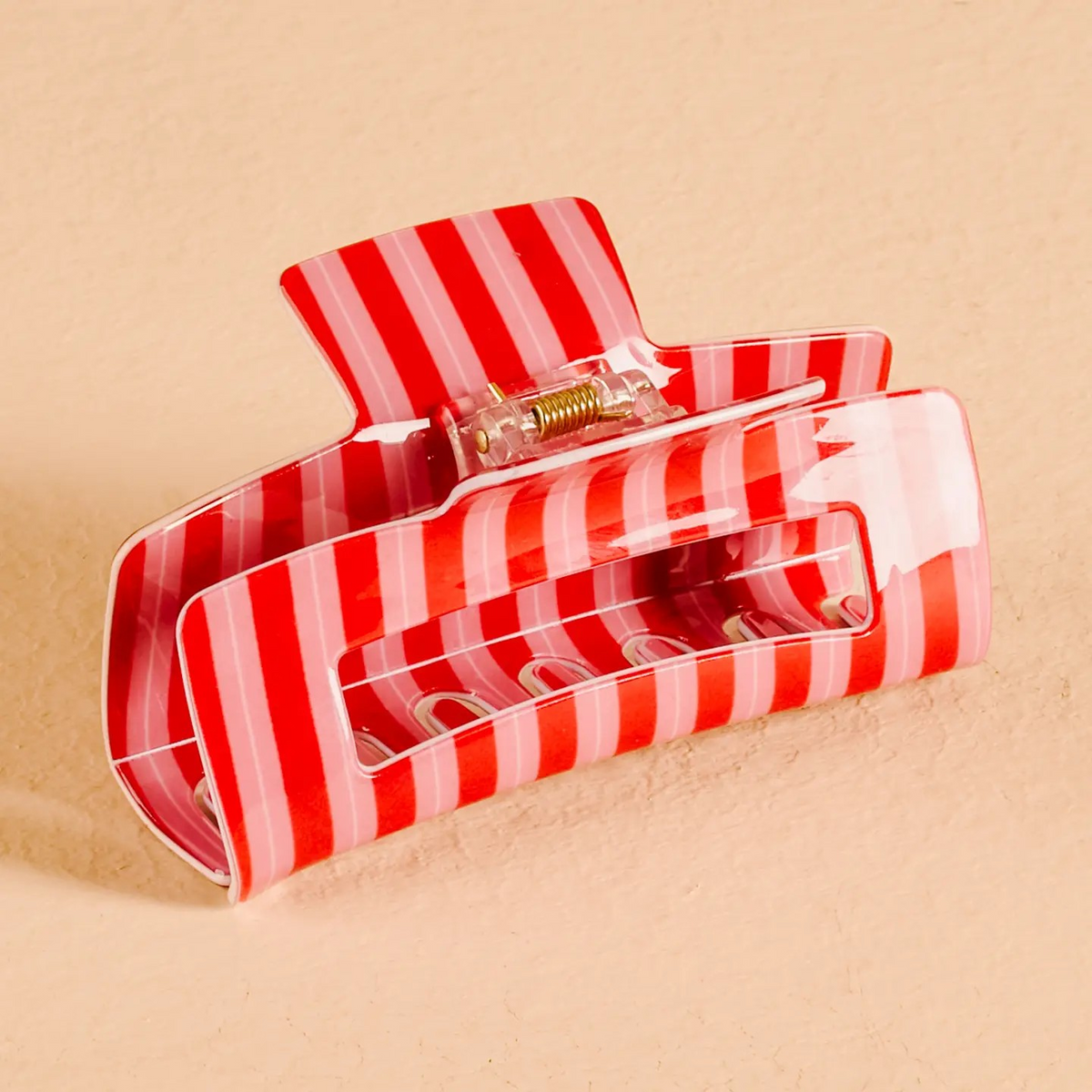Peppermint Stripes Claw Clip