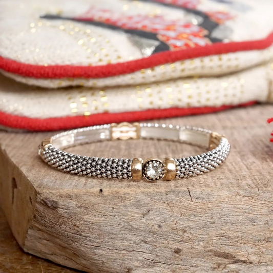 Timeless Layering Bracelet | Caviar Two- Tone