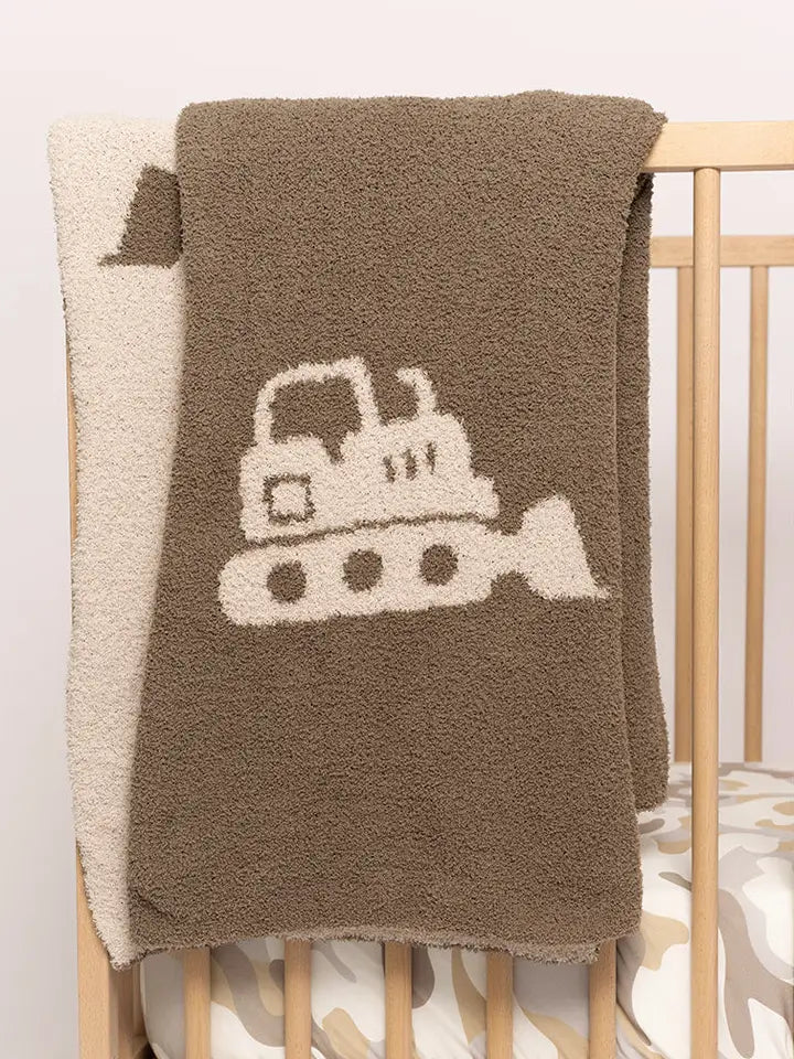 Plush Bulldozer Blanket | Large
