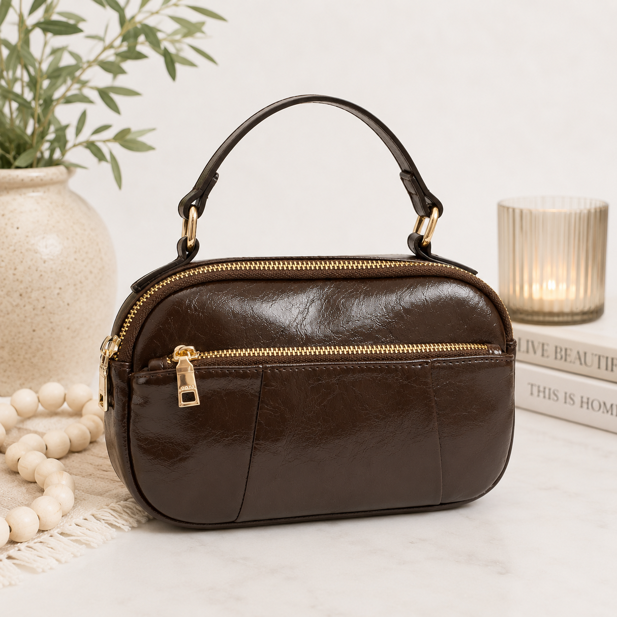 The Charlotte Crossbody | Chocolate Brown