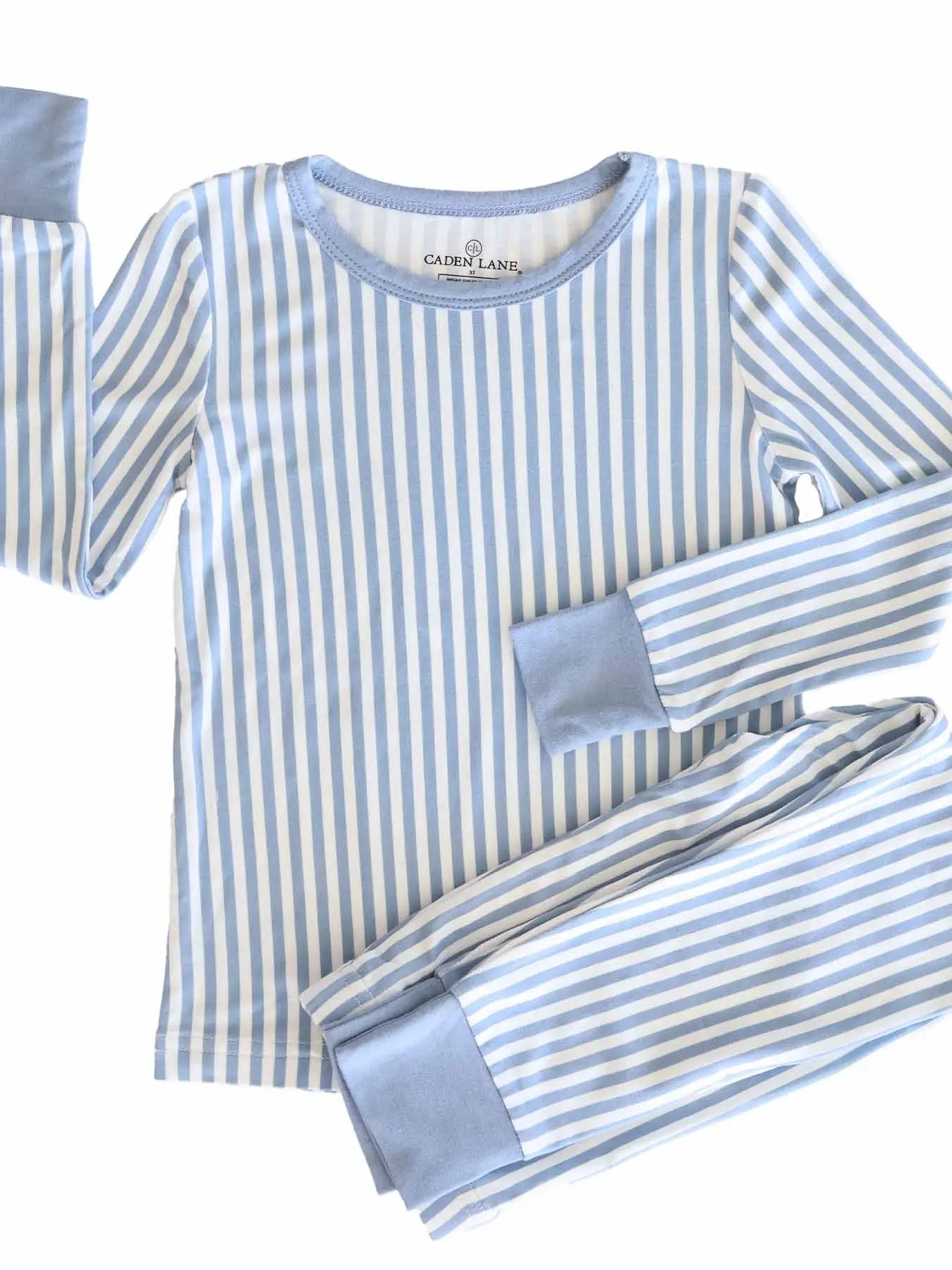 Snuggle Stripes 2-Piece Pajama Set | Caden Lane