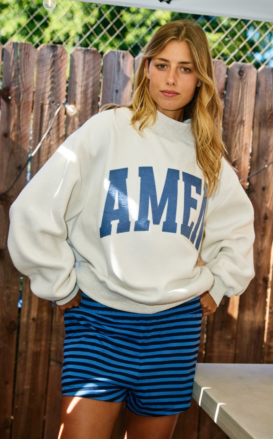 Easy Nights Navy Striped Shorts