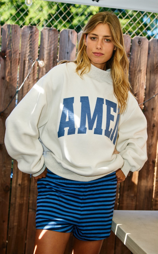 Easy Nights Navy Striped Shorts