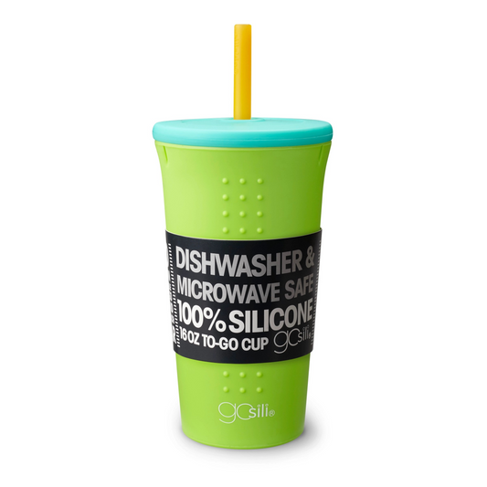 16 oz Silicone Straw Cup