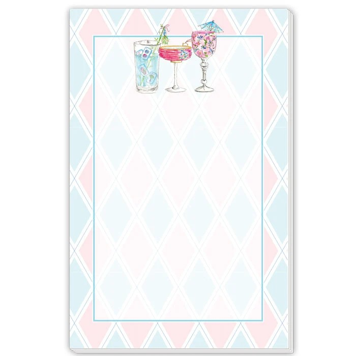 Mahjong Cocktails Large Notepad