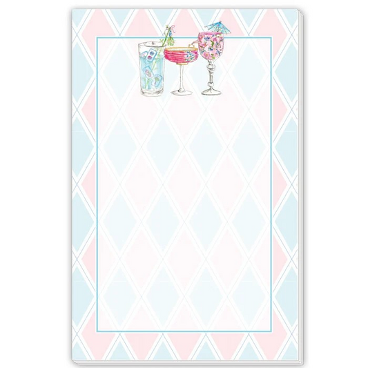 Mahjong Cocktails Large Notepad