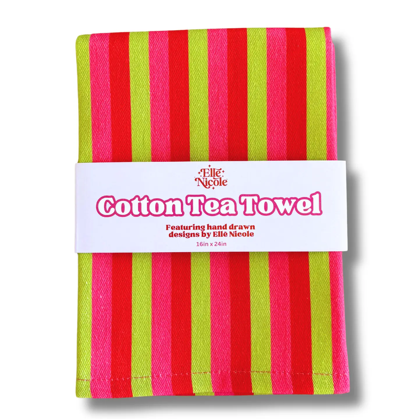 Cotton Tea Towel | Holiday Stripes