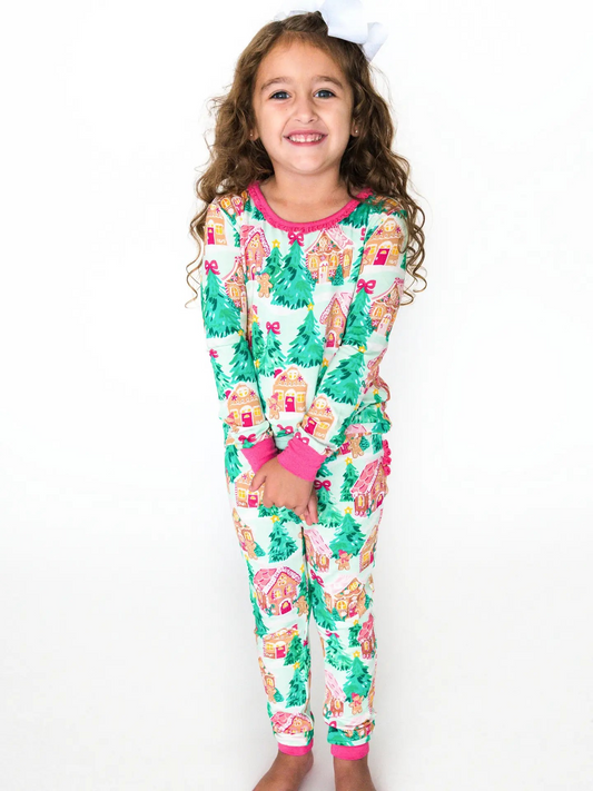 Jolly Gingerbread Ruffle Pj Set