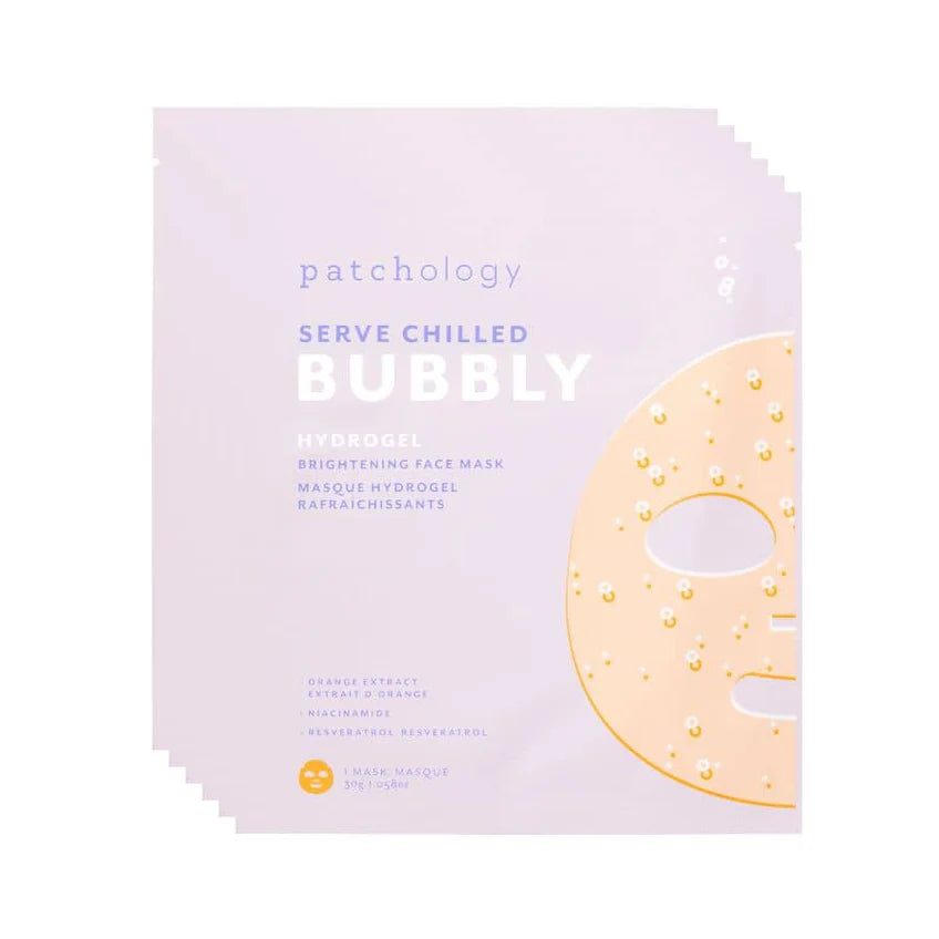 Serve Chilled Bubbly Brightening Hydrogel Mask | Patchology
