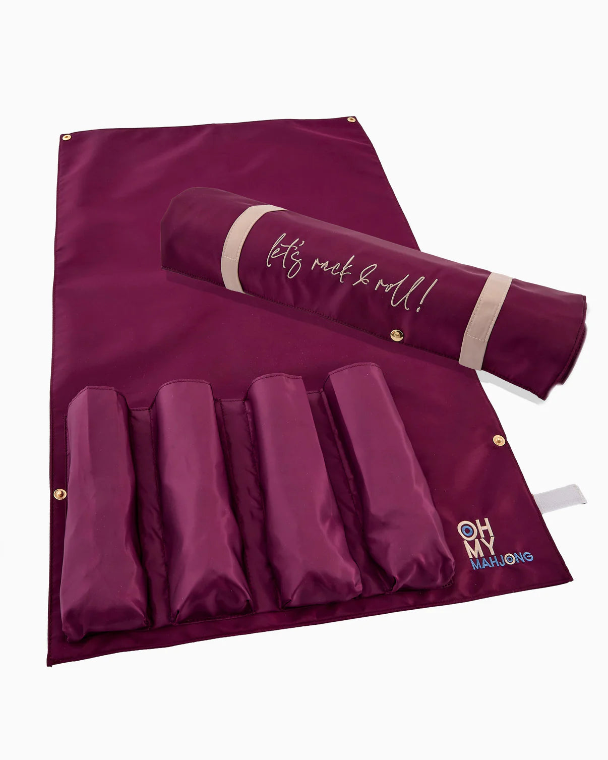 Burgundy Let's Rack & Roll Bag | Oh My Mahjong