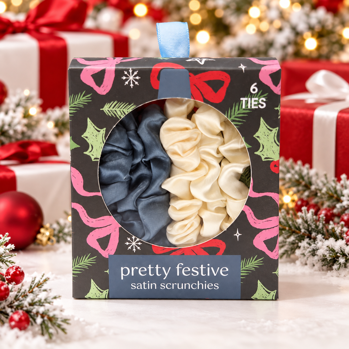 Pretty Festive Holiday Scrunchies