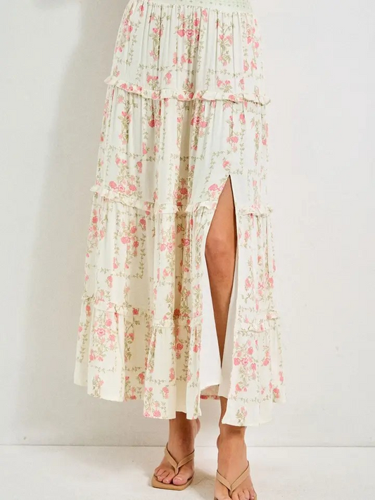 Romantic Floral Maxi Skirt