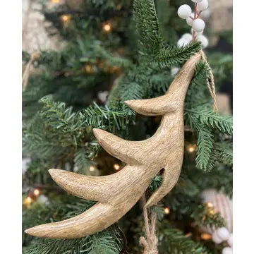 Large Antler Ornament 10x4in