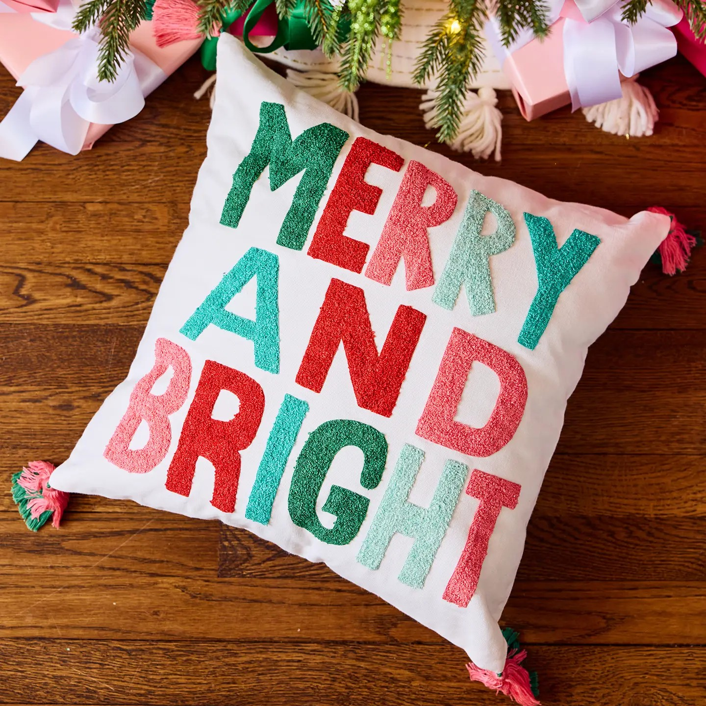 Merry & Bright Square Pillow