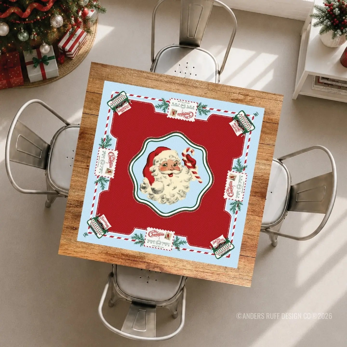 Santa's Mahjong Mail Mahjong Mat