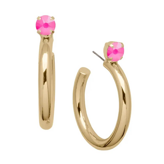 Keeley Studded Hoop Earrings