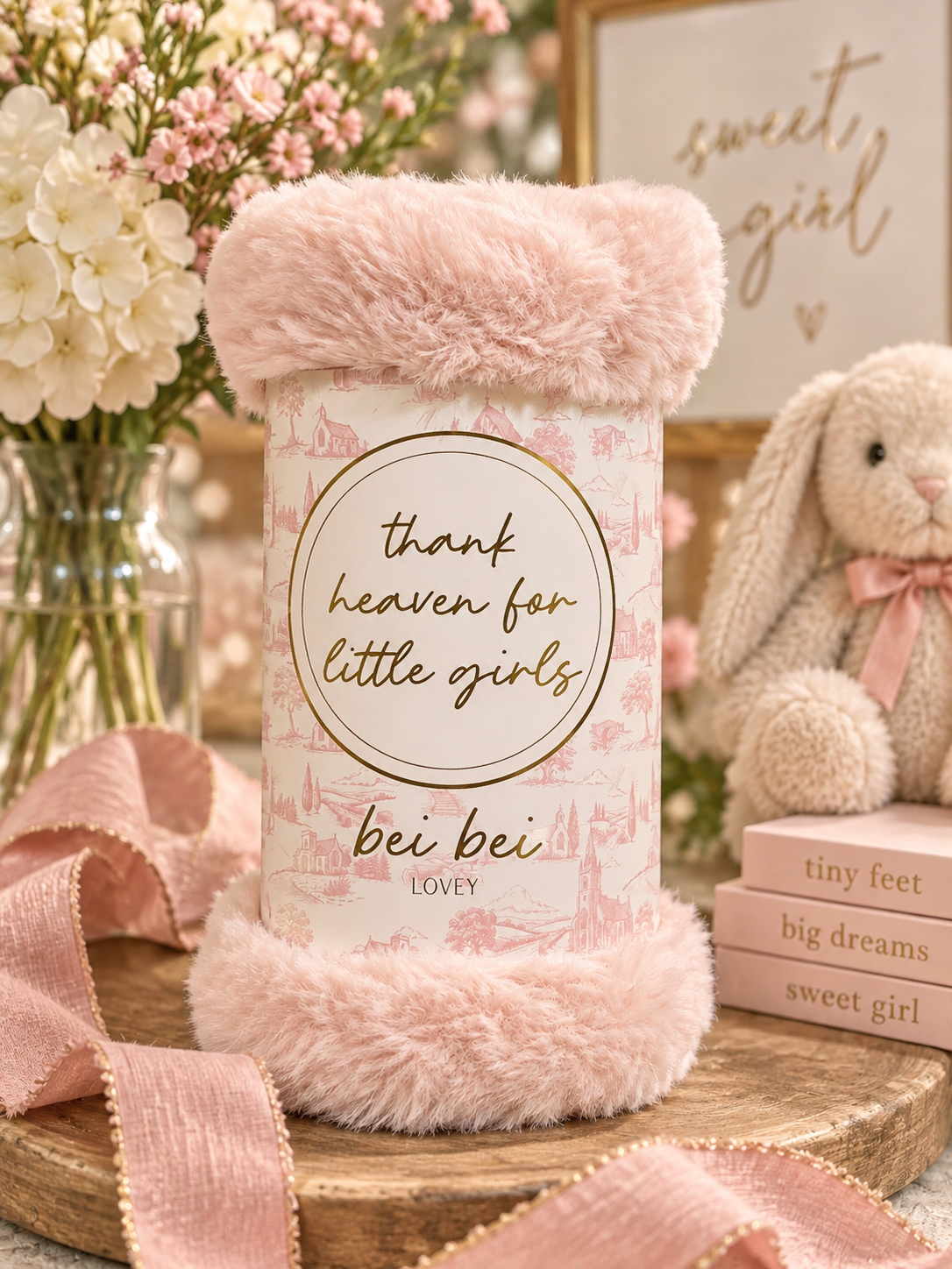 Thank Heaven.....Girls Faux Fur Lovey| BeiBei