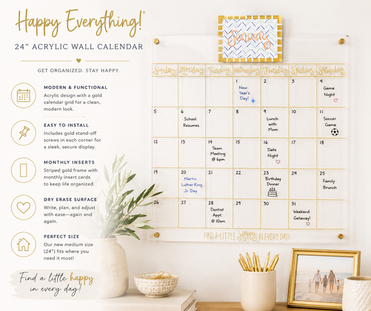 Happy Everything! 24" Acrylic Wall Calendar