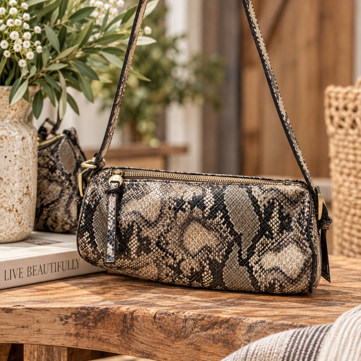 Python Vixen Convertible Barrel Crossbody