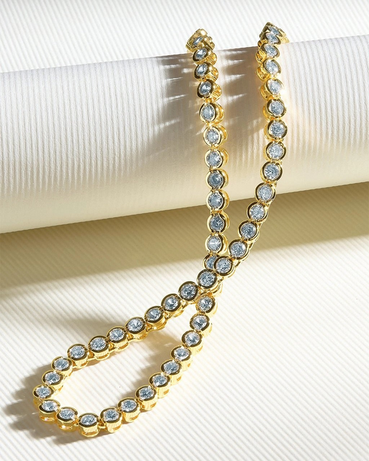Helene Bezel Tennis Necklace