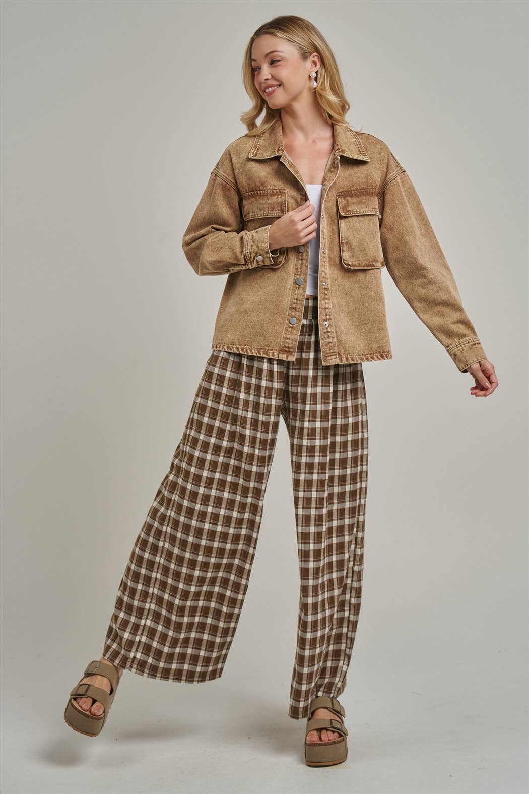Plaid Checkered Boho  Pants