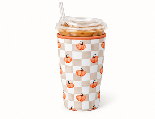 Pumpkin Check Large Cup Coolie