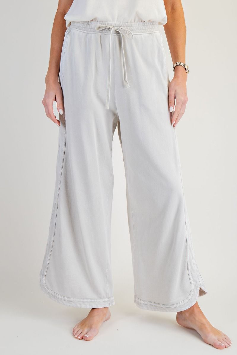 Mineral Washed Terry Knit Pants | Easel