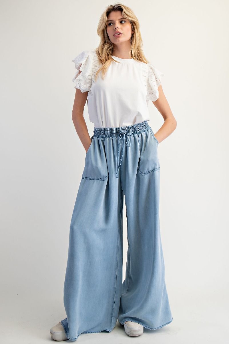 Flowy Denim Everyday Pants