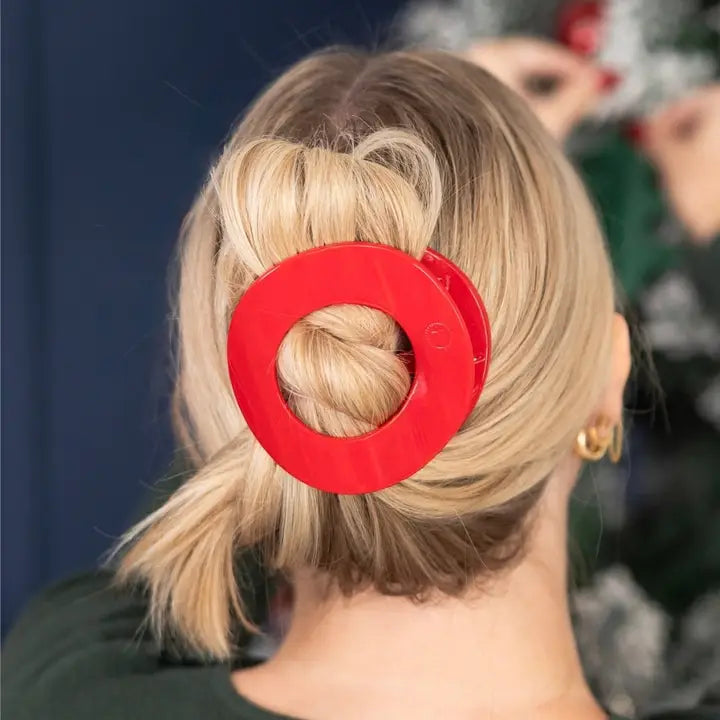 Red Carpet Ready | Large | Flat Circle Hair Clip