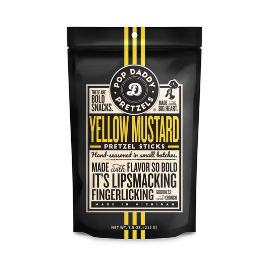 Yellow Mustard Pretzel Sticks | POP DADDY