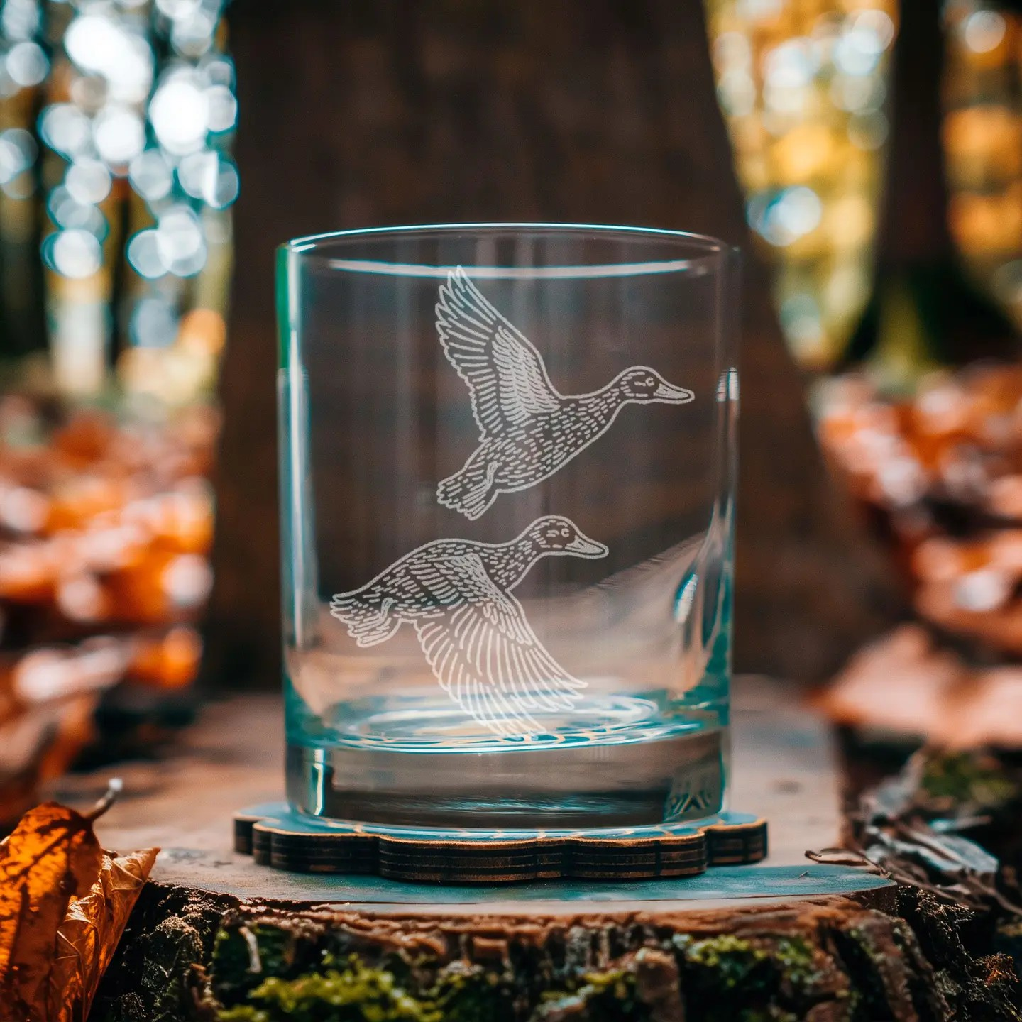 Flying Ducks Drinking Glass - Old Fashion - 12oz