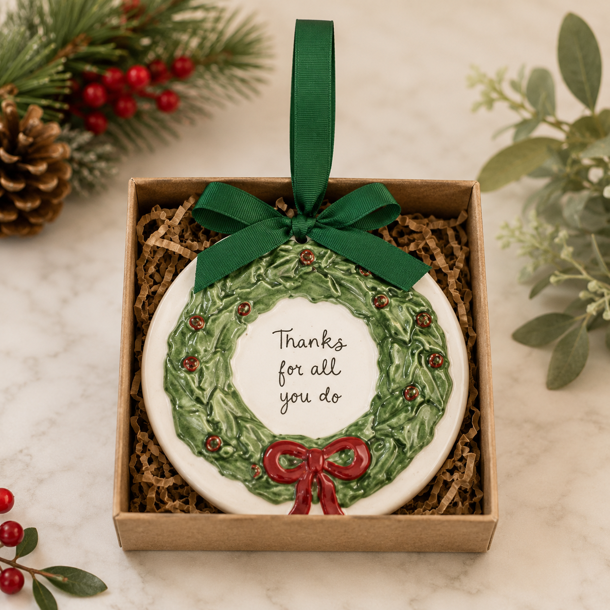 Thankful Christmas Ornament
