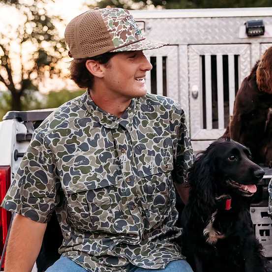 Backwoods Camo Button Down