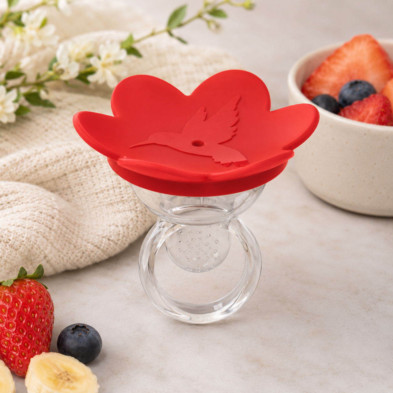 Hummingbird Fresh Feeder Ring | Red
