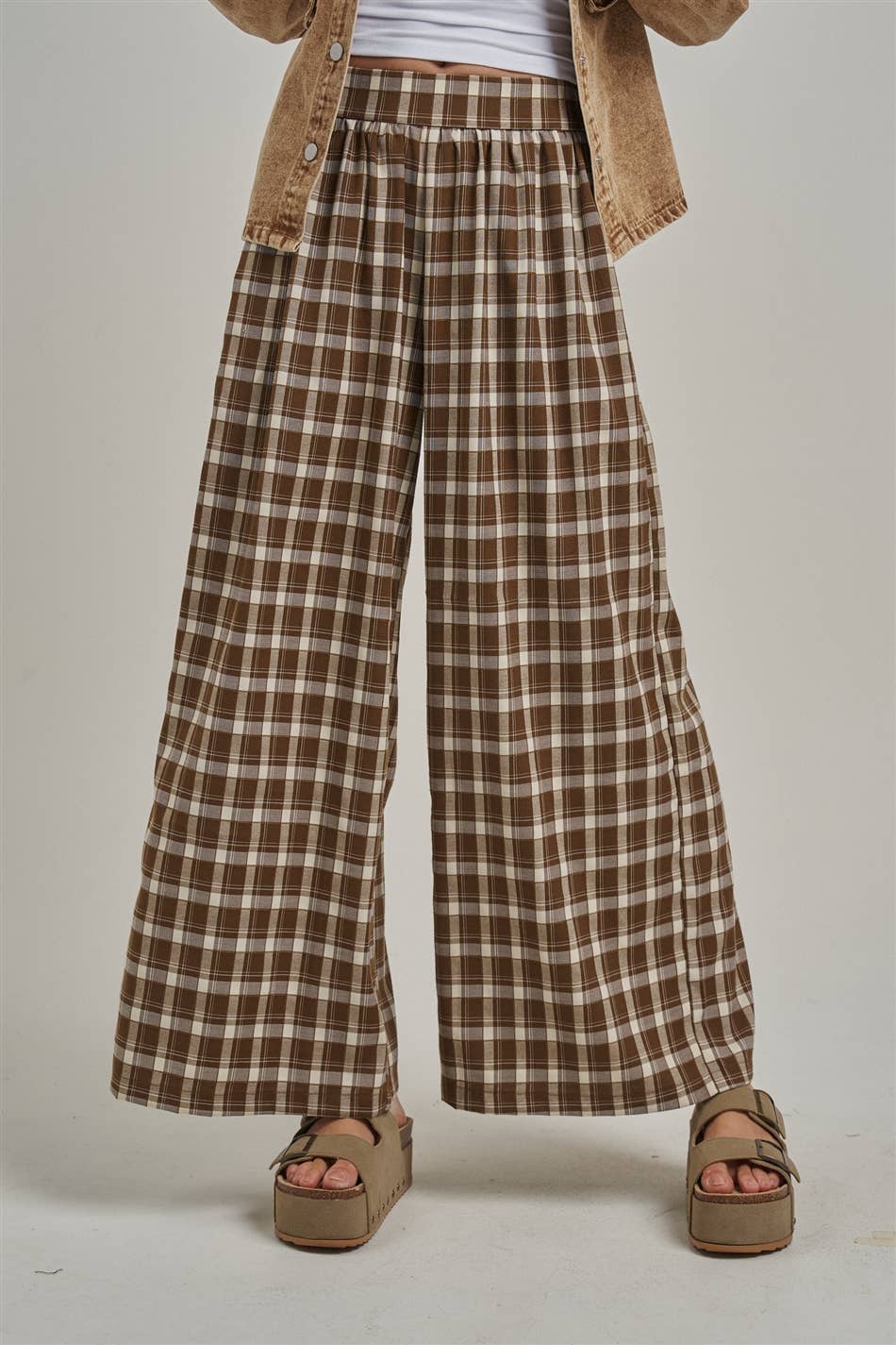 Plaid Checkered Boho  Pants